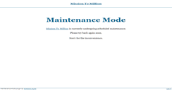 Desktop Screenshot of missiontomillion.com